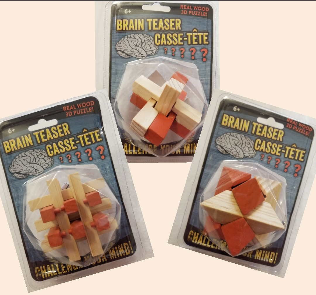 real wood 3d puzzle brain teaser